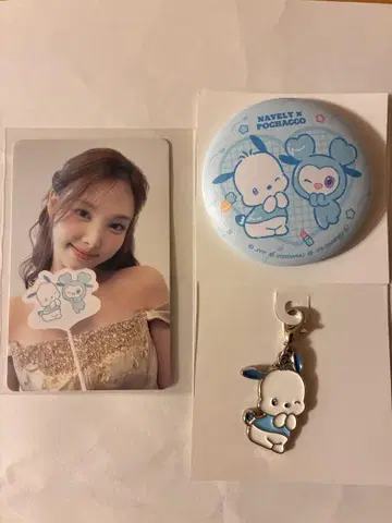 TWICE 8주년 산리오 콜라보 나연 참 캔뱃지 1만 엔 트레이딩 카드