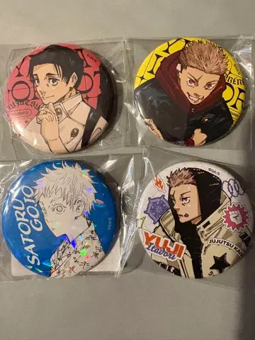 주술회전 점프 GIGA 올스타 고죠, 토라, 오토코 캔뱃지 4종 세트