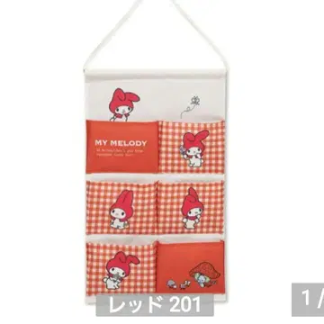 마이멜로디 빨간색 멜로디 월 포켓 산리오