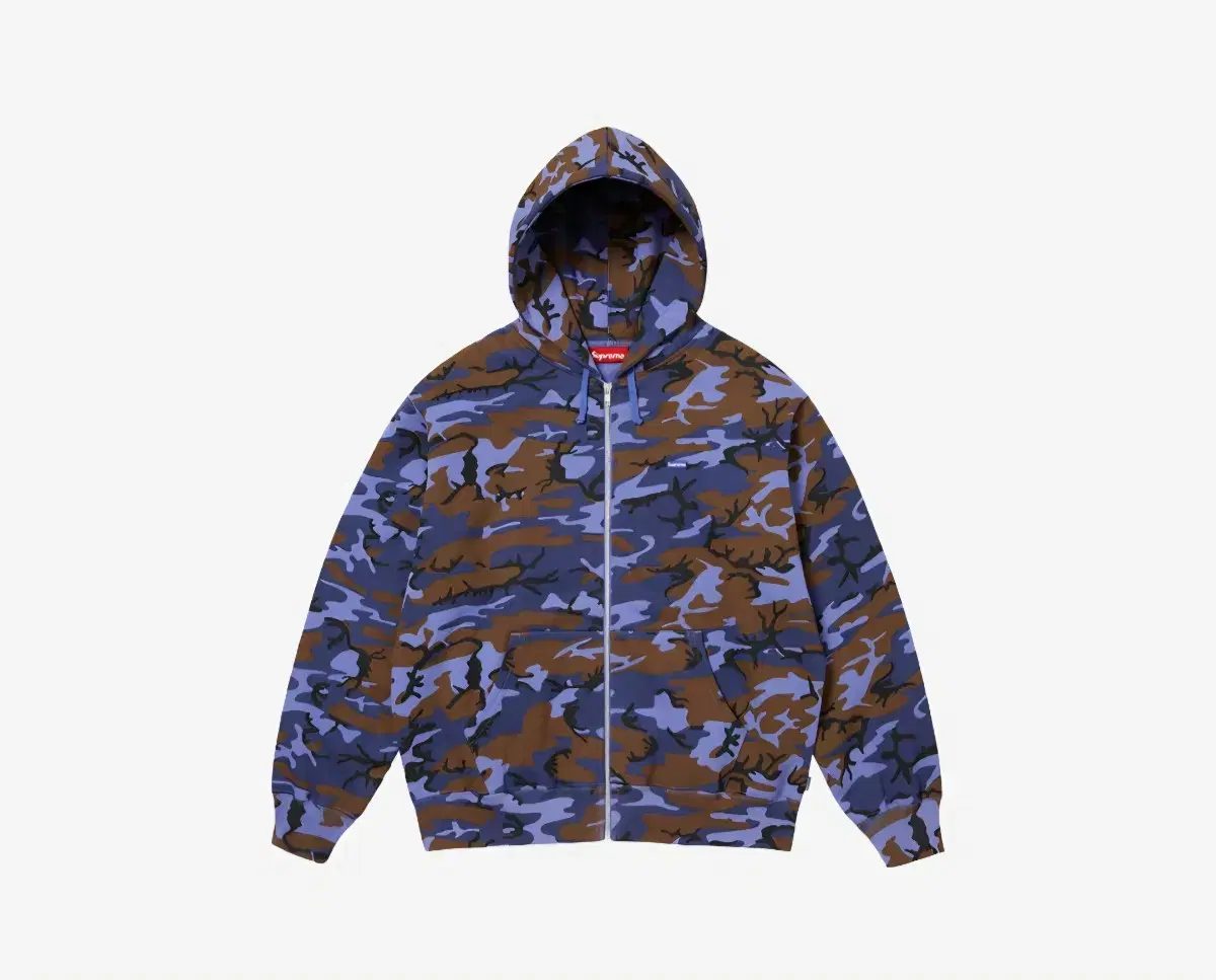 슈프림 25SS 블루카모 후드집업 XL