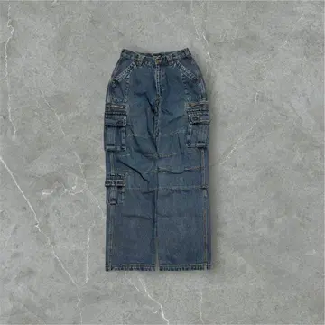 00s 아카이브 카고 와이드 데님 y2k
