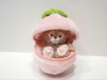 상하이 디즈니랜드 셰리 메이 봉제 인형 키체인 스트랩 딸기