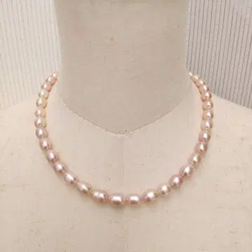 새상품 SV 담수 진주 핑크 목걸이 약 42cm 진주