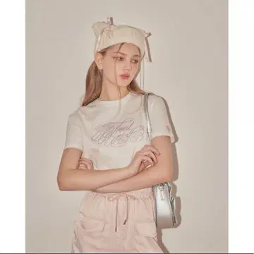 여자용 크리스탈 장식 티셔츠