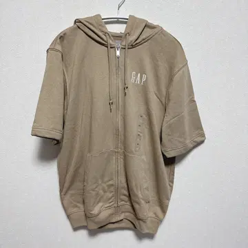 GAP 갭 반팔 집업 후드티 베이지 XS