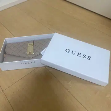 GUESSE 이중 지갑 베이지 퀼팅