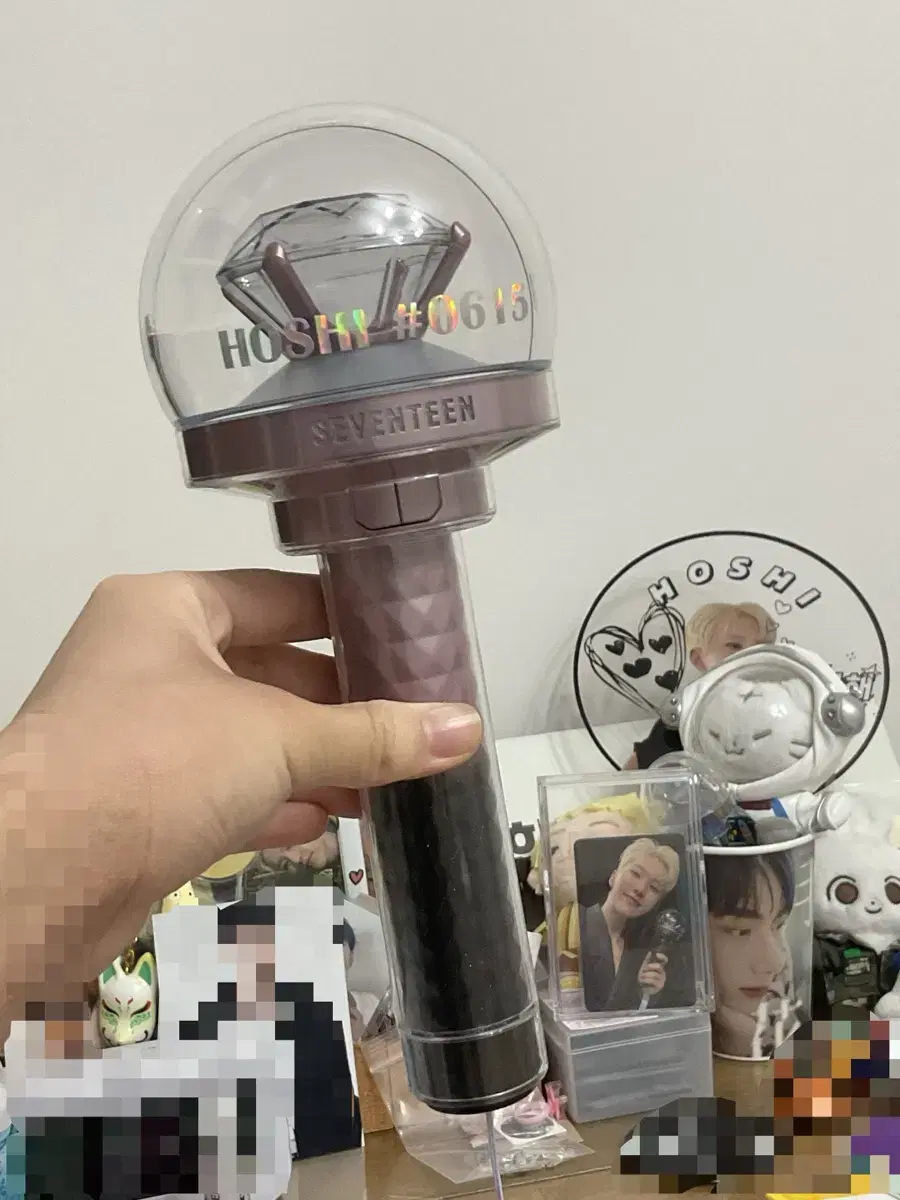 커스텀 뉴뉴럿봉 양도! (메탈핑크&블랙) +호시 홀로그램 스티커