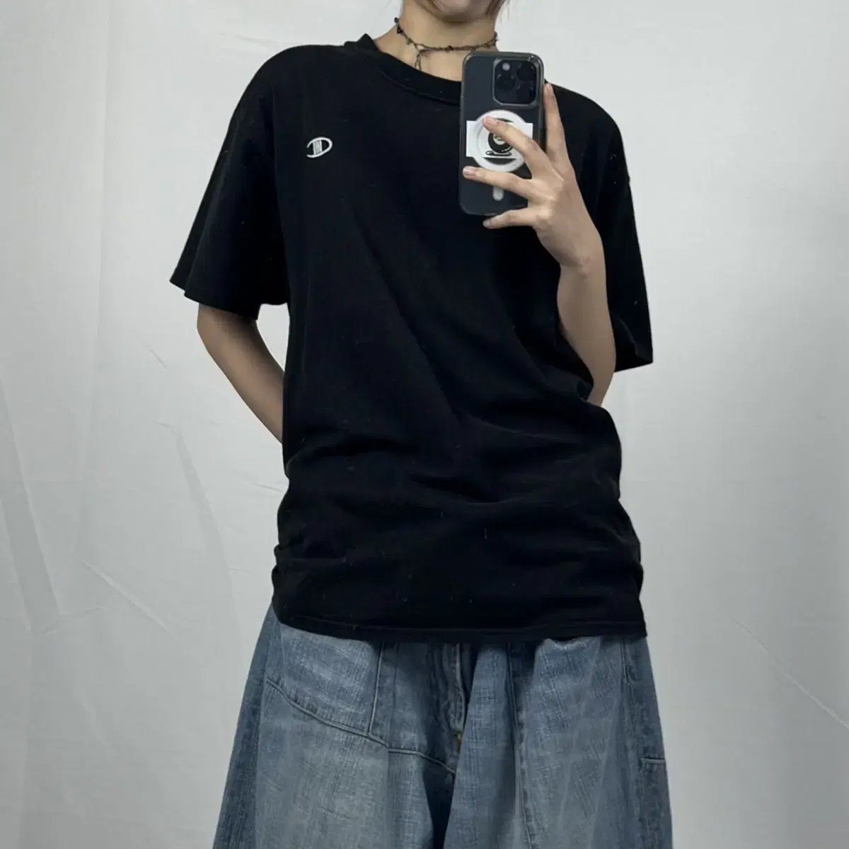 챔피온 스몰로고 반팔티
