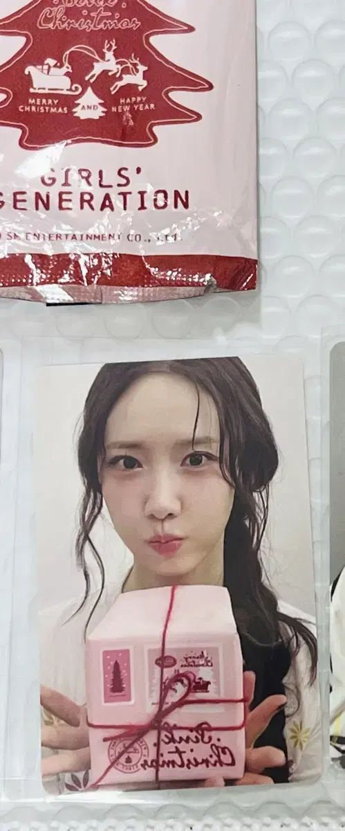 소녀시대 윤아 유리 효연 핑크 크리스마스 포카 판매