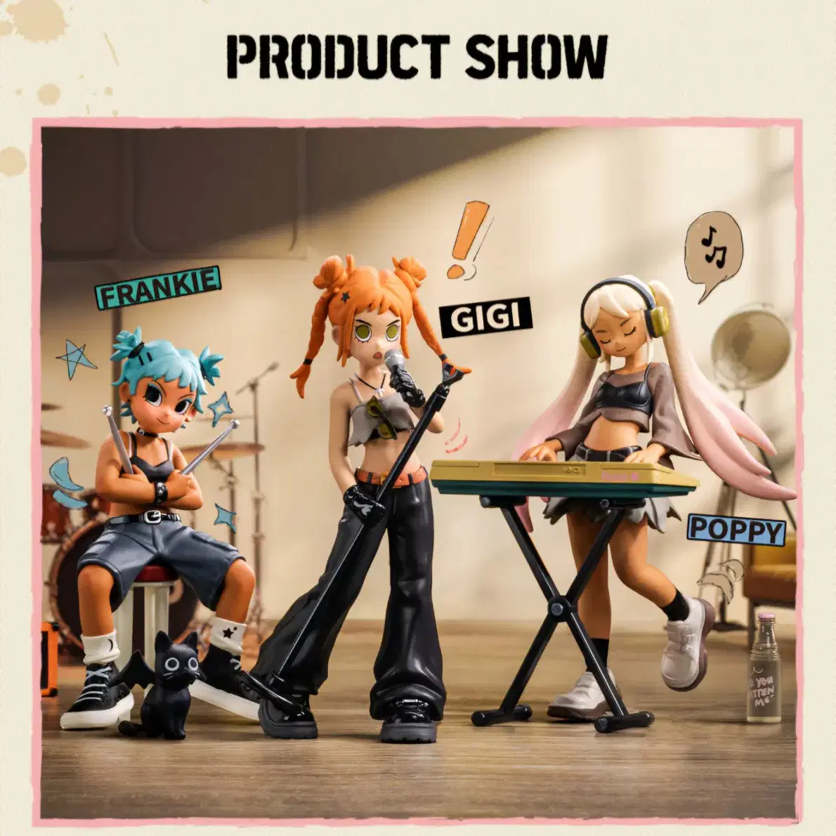 Urgent) Pop Mart Peach Riot Gigi Poppy Frankie Miso Girl Figure