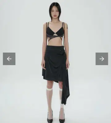 OJOS 오호스 Jersey Drape Wrap Skirt 스커트