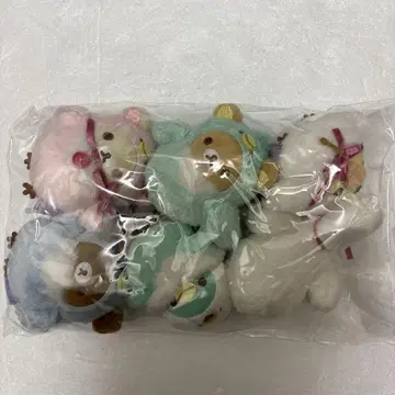 스완과 금색 꽃 리락쿠마 테노리 봉제 인형