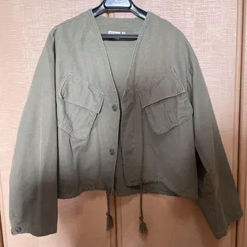 오어슬로우 오어슬로우 숏 자켓 노카라 사이즈 2 ARMY