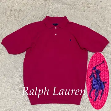 Ralph Lauren [포니 자수] 핑크 비비드 니트 폴로 반팔
