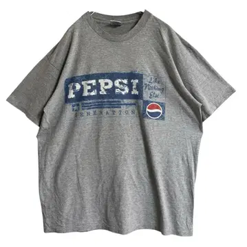 90s 펩시 USA제 빈티지 티셔츠 XL 그레이 기업 4077