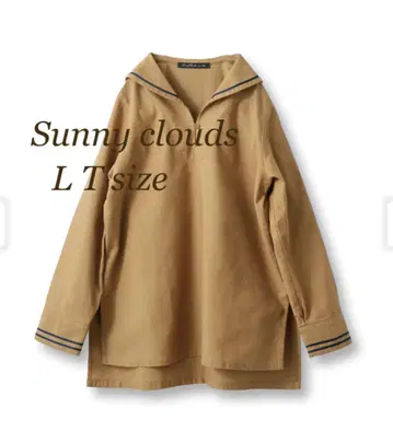 새상품급 Sunny clouds 세일러 카라 튜닉 카멜 L T 펠리시모