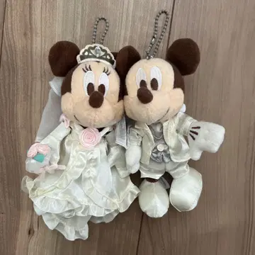 미키 & 미니 봉제 인형 배지 웨딩