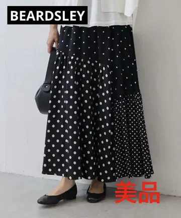 BEARDSLEY 비어즐리 도트 패치워크 롱 스커트