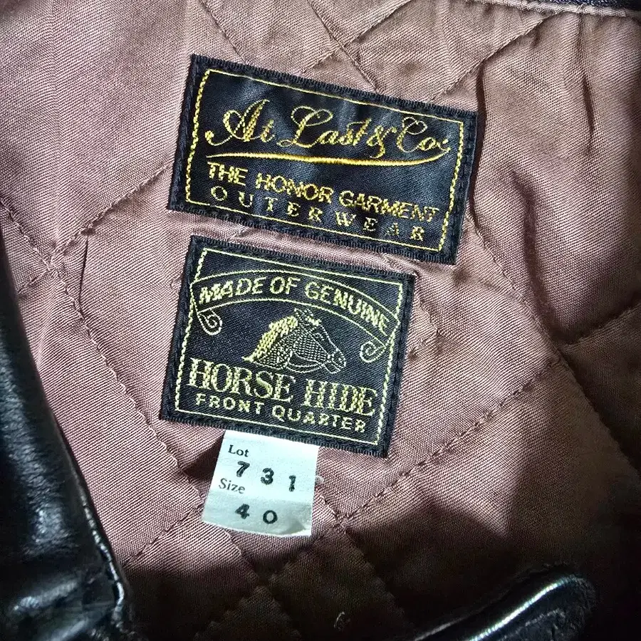 At last & co horsehide riders size 38 美品 At last & co horsehide