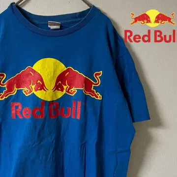 Y2K Red Bull/프린트 티셔츠/L/블루/짧은 기장