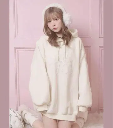 미셸 마카롱 펄 로고 보아 후디