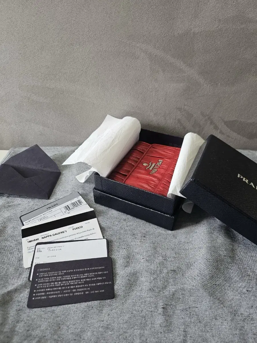 Prada Nappa Gaufre Bi-fold Wallet