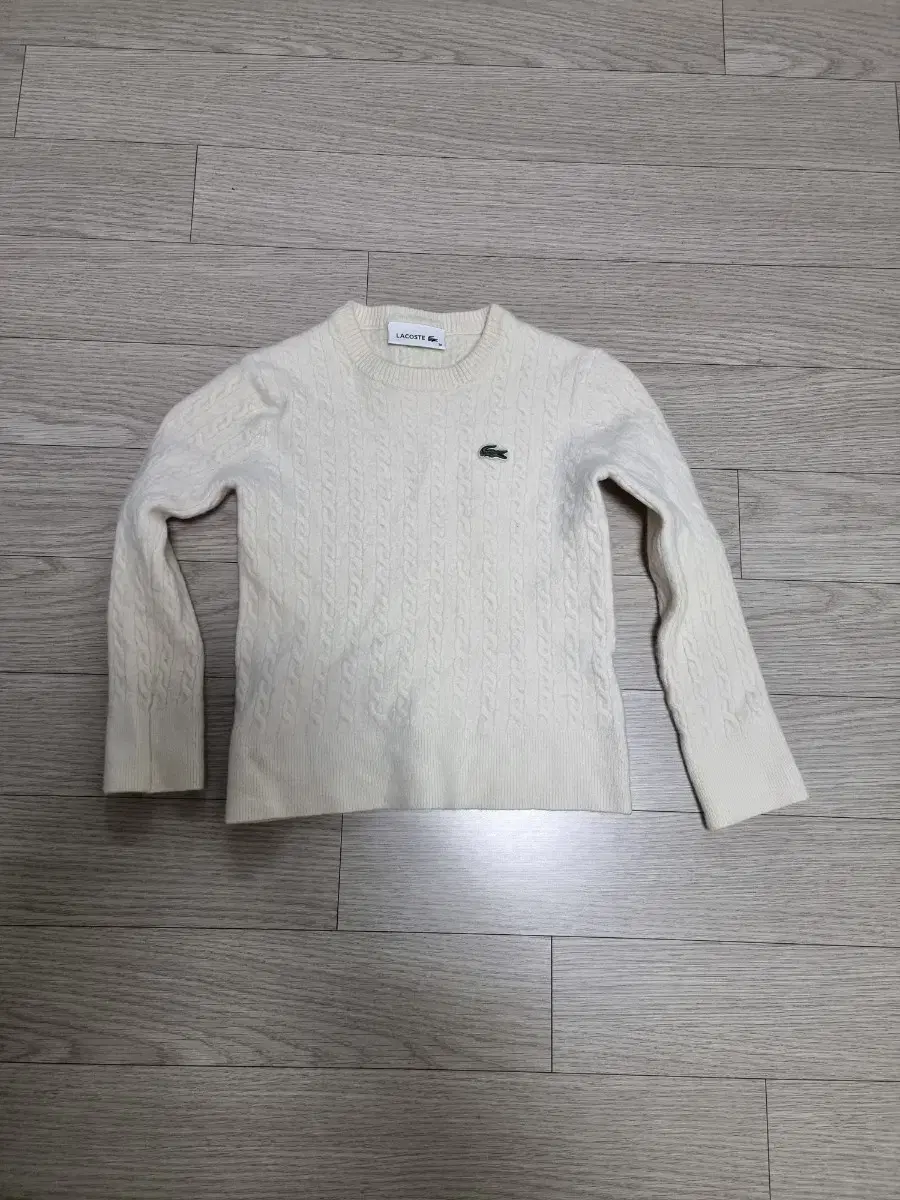 (5Y) Lacoste Kids Cable Crew Neck Sweater