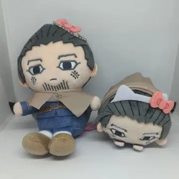 골든 카무이 오가타 햐쿠노스케 산리오 앉은 봉제 인형 2개 세트