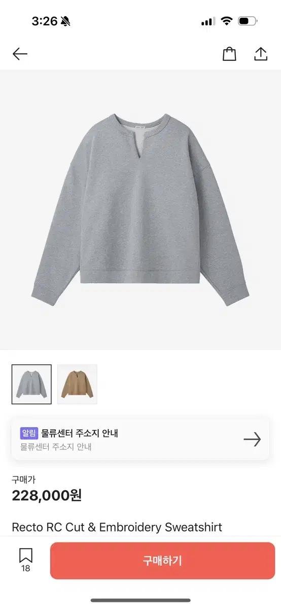 Recto RC Cut Embroidered Sweatshirt