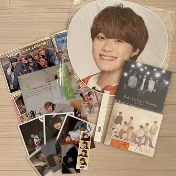 나니와단시 오하시 카즈야 굿즈 세트 부채 CD 외