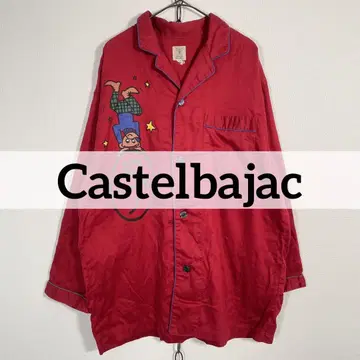90년대 빈티지 Castelbajac 오픈 카라 파자마 셔츠 오픈 칼라