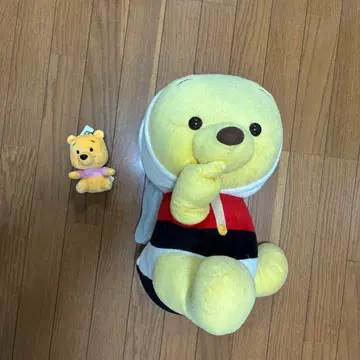 디즈니 푸우 꿀벌 후드 부착 봉제 인형 세트