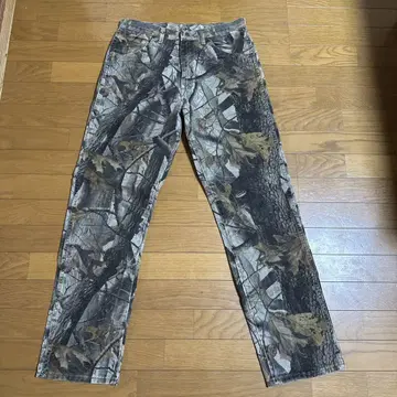 카모플라주 데님 팬츠