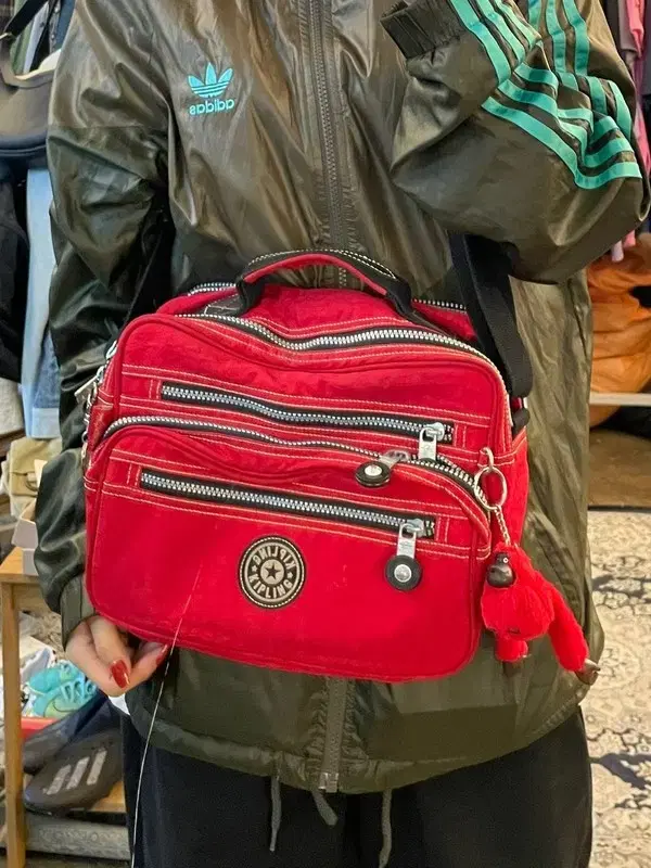 Kipling Old Tote Bag Crossbody Bag Red os