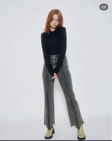 Viavanda 하이 웨스트 데님 미카코 착용