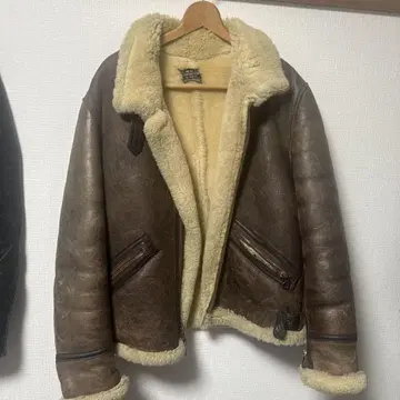 USA제 아비렉스 무스탕 플라이트 자켓 B-9 브라운