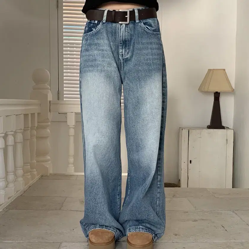 【MODIMOOD】SNAP TWO WAY WASHING DENIM PANTS Modimode Hem Snap Two-Way Washing Denim Pants S #벌룬데님