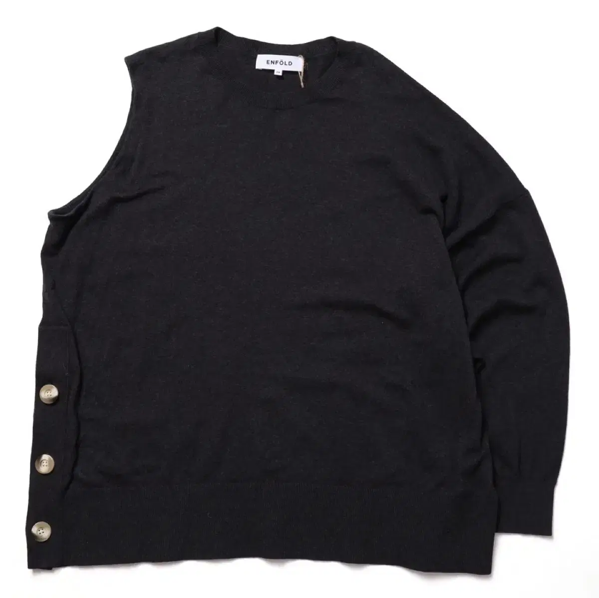 ENFOLD Side Button One Sleeve Knit