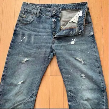 G-STAR RAW 데미지 페인트 스테인 데님 3D 청바지