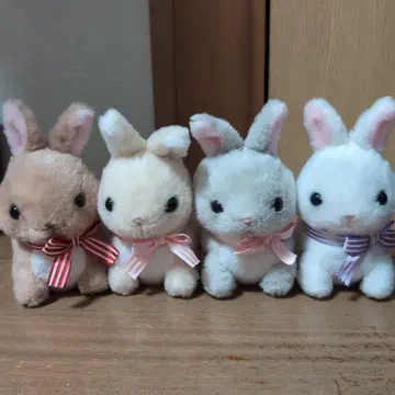 토끼 봉제 인형 4종 세트