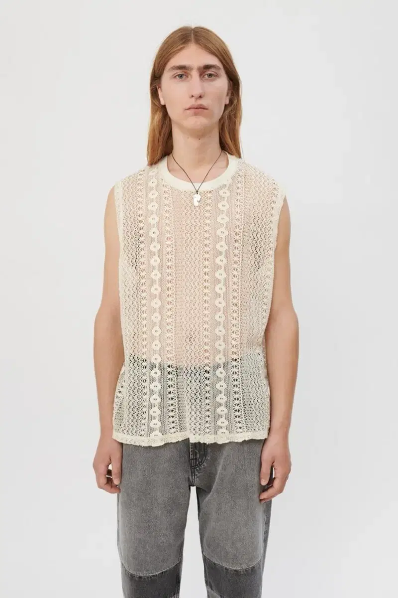 Our Legacy Box Sleeveless Crochet Off-white™️