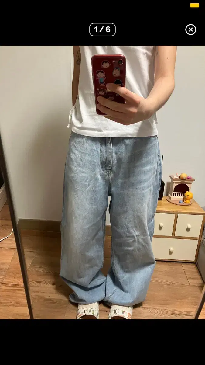ootj 오오티제이 캣워싱데님