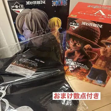 제일복권 원피스 시련의 그 너머로 피규어(루피, 상디) + 토트백