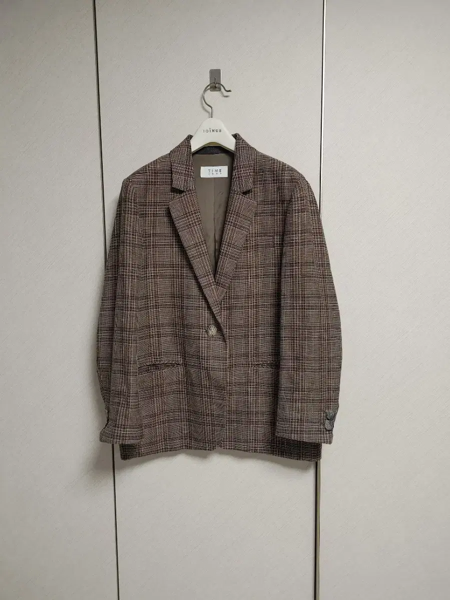 Han Sum Time Linen Blend Check Jacket #55~66