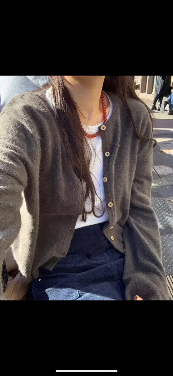 언더비 Mayvi 가디건 월넛브라운