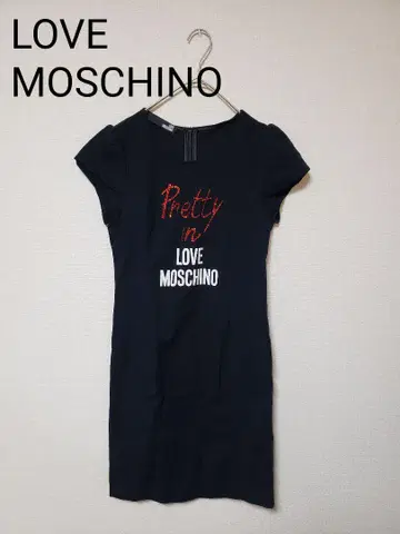 LOVE 모스키노 큐빅 로고 미니 원피스