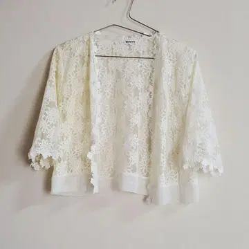 꽃무늬 레이스 가디건 꽃무늬 가디건 레이스 M-L 화이트