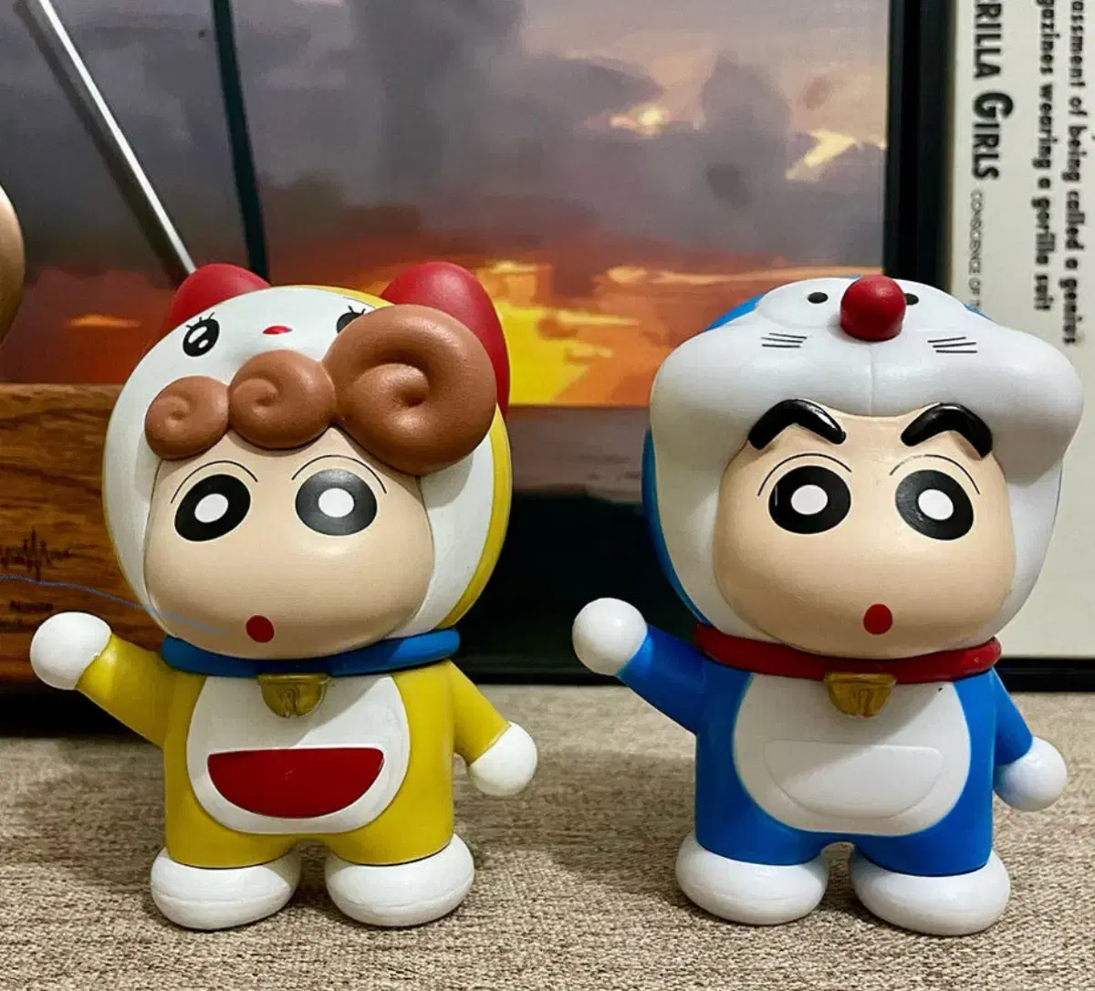 짱아 도라미+짱구 도라에몽 피규어 set