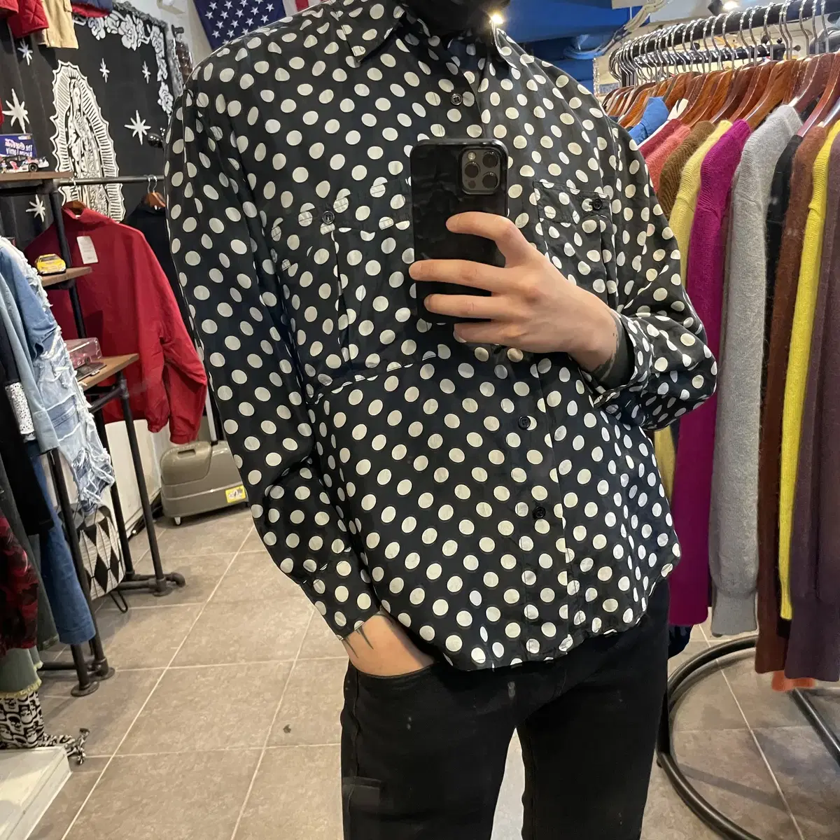 [NO.9] VTG 패턴 실크셔츠