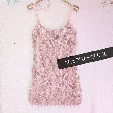 신상품/페어리 그런지/y2k/공주 갸루/미니 원피스/핑크/S